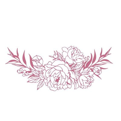 CO727399 Couture Creations Bouquet Border Mini Stamp 50x50mm