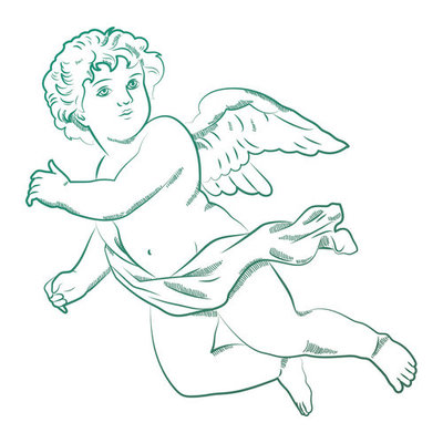 CO726917 Couture Creations Cherub Mini Stamp 50x50mm