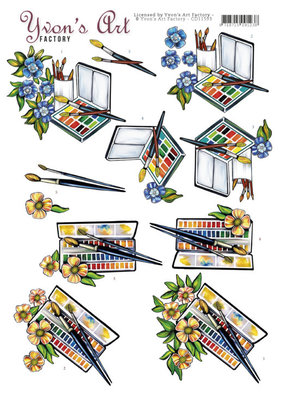 CD11593 3D Cutting Sheet - Yvon's Art - Watercolor