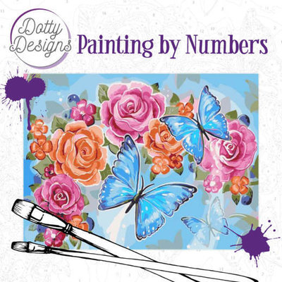 DDP1002 Dotty Design Painting by Numbers - Butterflies