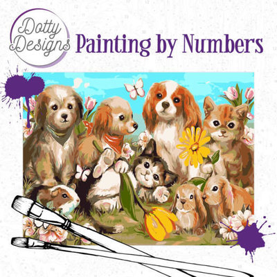 DDP1019 Dotty Designs Painting by Numbers - Pets