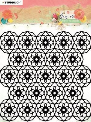 Studio Light Mask Say it with flowers nr.62 SL-SWF-MASK62 150x150mm (03-21)