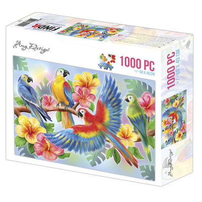 ADPZ1005 Jigsaw puzzel 1000 pc - Amy Design - Parrots