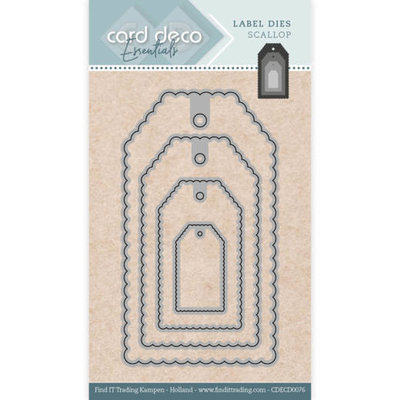 CDECD0076 Card Deco Essentials - Label Dies - Label Dies Scallop