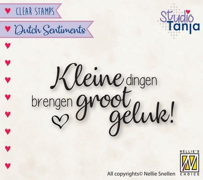 SENC015 Nellies Choice Clearstempel Sentiments - Kleine dingen (NL) 63x33mm
