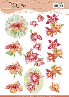 CD11602 3D Cutting Sheet - Jeanine's Art - Orange Flowers