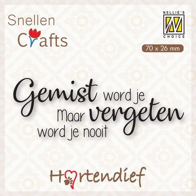 DTPCS005 Nellies Choice Clearstamp - Text (NL) - Dieren condoleance nr.5 70x26mm