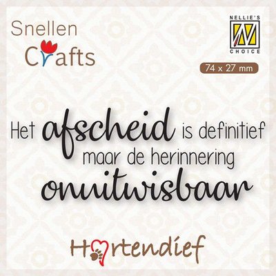 DTPCS004 Nellies Choice Clearstamp - Text (NL) - Dieren condoleance nr.4 74x27mm