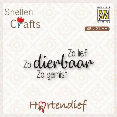 DTPCS001 Nellies Choice Clearstamp - Text (NL) - Dieren condoleance nr.1 48x21mm