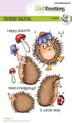 CraftEmotions clearstamps A6 - Hedgy 2 (Eng) Carla Creaties (08-21)