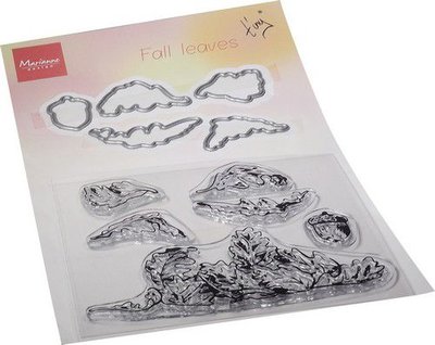 Marianne D Clear Stamp & Die set Tiny's Fall Bladeren TC0885 120x185mm (08-21)
