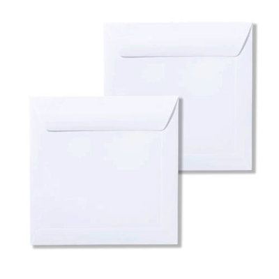 1000 stuks vierkante enveloppen 14x14 wit 90 grams