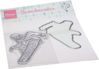 Marianne D Clear Stamp & Die Hetty's Snowboarder HT1668 80x210mm (11-21)