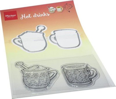 Marianne D Clear Stamp & Die Hetty's Warme dranken HT1666 100x210mm (11-21)