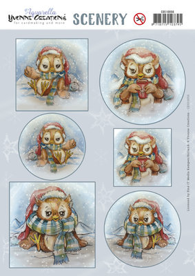 CDS10056 Scenery - Yvonne Creations - Aquarella - Owl