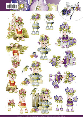 CD11726 3D Cutting Sheet - Precious Marieke - Flowerpot Friends