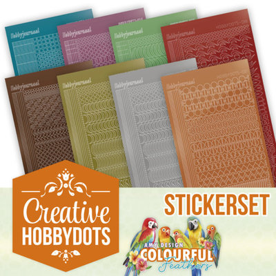 CHSTS022 Creative Hobbydots Stickerset 22 - Colourful Feathers