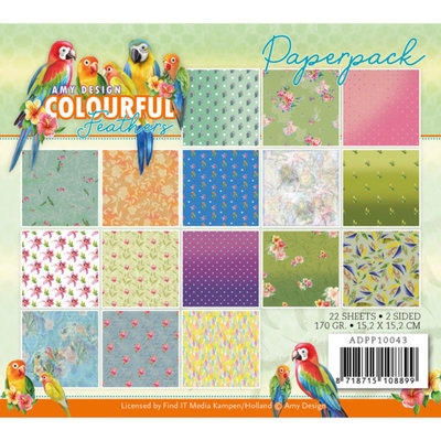 ADPP10043 Paperpack - Amy Design - Colourful Feathers