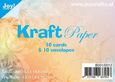 Joy! Crafts Kraftkaart met envelop - C6 8001/0012 10 kaarten - 10 enveloppen