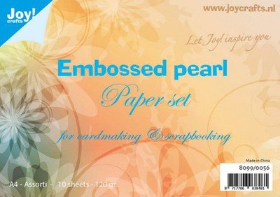 Papierset Embossed parelmoer 8099/0056 A4, 120 gr