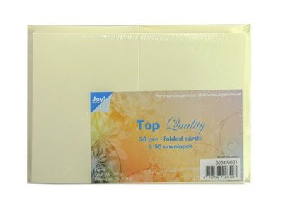 Joy! Crafts TOP Quality Kaarten A6 en Enveloppen Creme C6 8001/0021 50 st- 240 gr kaart - 120 gr enveloppe