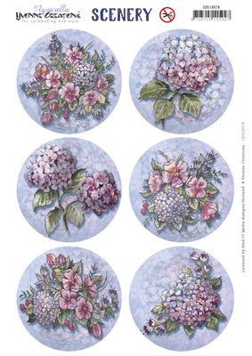 CDS10078 Scenery - Yvonne Creations Aquarella - Hydrangea Round