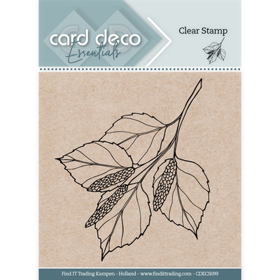 CDECS099 Card Deco Essentials Clear Stamps - Birch Leaf