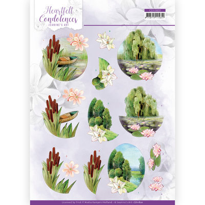 CD11820 3D Cutting Sheet -Jeanine's Art - Heartfelt Condolences - Weeping Willow