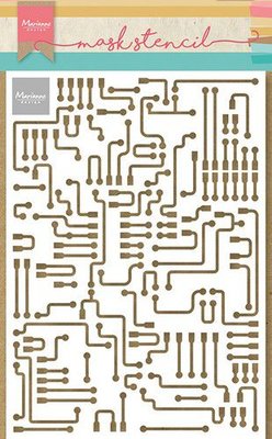 Marianne D Mask Stencil - Circuit board PS8123 21x15cm (05-22)