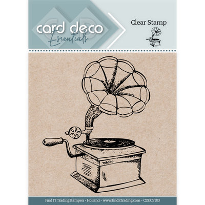 CDECS103 Card Deco Essentials Clear Stamps - Gramophone