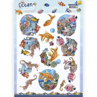 CD11810 3D Cutting Sheet - Amy Design - Ocean Wonders - Seahorse