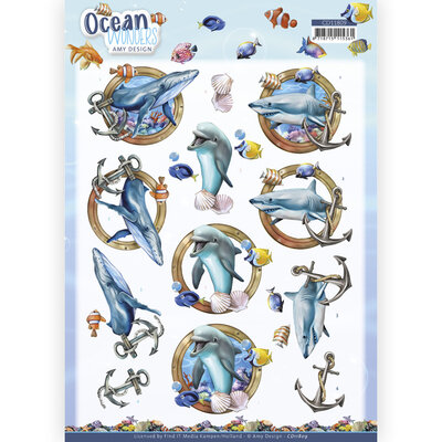 CD11809 3D Cutting Sheet - Amy Design - Ocean Wonders - Shark