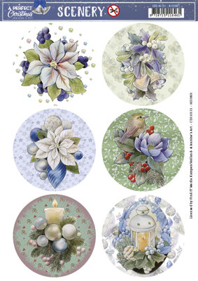 CDS10121 - HJ20801 Scenery - Jeanine's Art - A Perfect Christmas - Christmas Candle Round