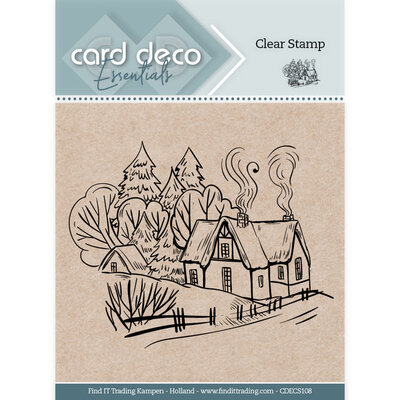 CDECS108 Card Deco Essentials Clear Stamps - Christmas House