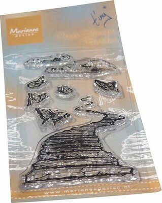 Marianne D Clear Stamp Tiny's border - Trap naar de hemel TC0897 8x21cm (07-22)