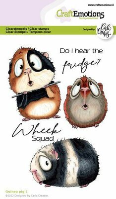 CraftEmotions clearstamps A6 - Guinea pig 2 Carla Creaties (07-22)