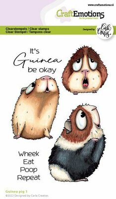 CraftEmotions clearstamps A6 - Guinea pig 1 Carla Creaties (07-22)