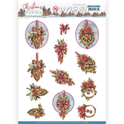SB10669 3D Push Out - Yvonne Creations - Christmas Miracle - Pinecone