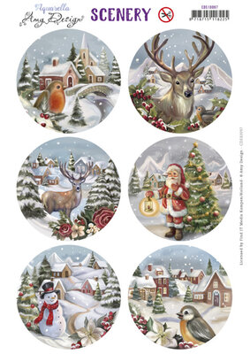 CDS10097 Scenery - Amy Design - From Santa with Love - Christmas Bird Round