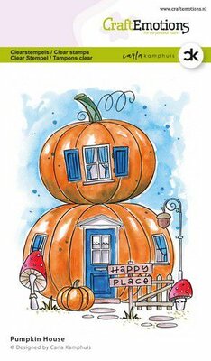 CraftEmotions clearstamps A6 - Pumpkin House Carla Kamphuis (09-22)