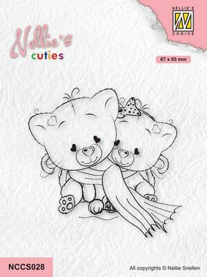 Nellie's Choice Clearstempel - Cuties Beertjes NCCS028 67x65mm (08-22)