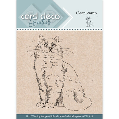 CDECS119 Card Deco Essentials Clear Stamps - Cat