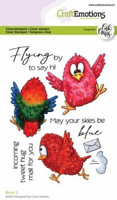 CraftEmotions clearstamps A6 - Birds 2 (EN) Carla Creaties (09-22)