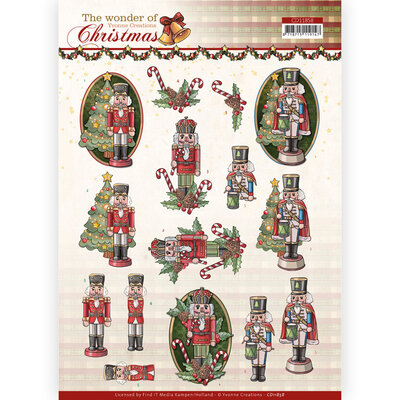 CD11858 - HJ21101 3D Cutting Sheet - Yvonne Creations - The Wonder of Christmas - Wonderful Nutcrackers