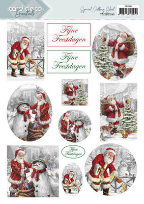 CD11893 3D Cutting Sheets - Card Deco Essentials - Christmas - Dutch