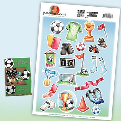 CD11897 3D Cutting Sheet - Yvonne Creations - Soccer Parts