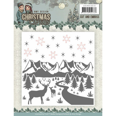 ADEMB10010 - Christmas Wishes - Cut & Embossing Folder - Amy Design