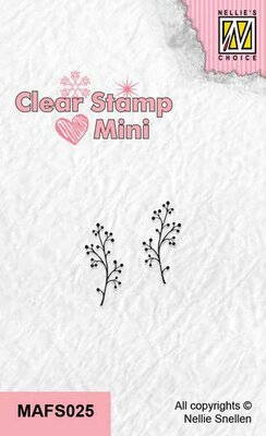 Nellie's Choice Clear Stamp mini Tak met besjes MAFS025 8x17mm (11-22)