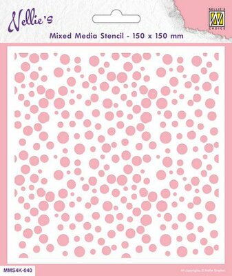 Nellie's Choice Mixed Media Stencils vierkant Sneeuw MMS4K-040 150x150mm (11-22)