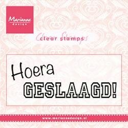 Marianne Design - Clearstamp - Hoera GESLAAGD - CS0933